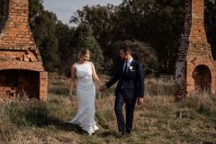 Emily & Chris Pfeiffer Wines Wedding, Rutherglen - Groom and bride photos