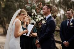 Emily & Chris Pfeiffer Wines Wedding, Rutherglen - Wedding ceremony photos