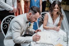 Mel & Jake Radcliffe's Wedding Echuca - Signing of marriage certificate photos