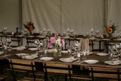 Politini Wines Wedding Nicole & Steve - Wedding reception set up