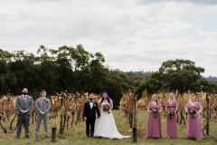 Yarra Ranges Estate Wedding Rhianna & Tim -  Wedding photos with bridesmaids and groomsmen