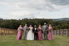Yarra Ranges Estate Wedding Rhianna & Tim -  Wedding photos with bridesmaids and groomsmen