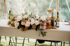 Sarah & Joel Lake Moodemere Estate Wedding - Reception table floral arrangement