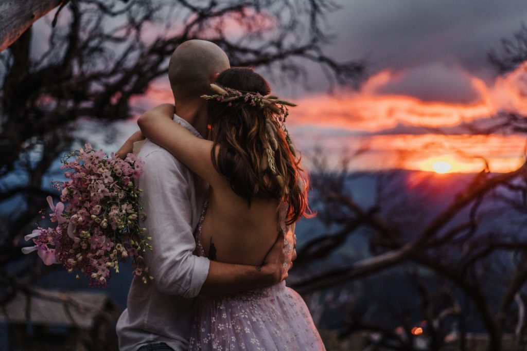 Couple sunset styled shoot photographer